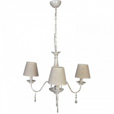 Φωτιστικό Κρεμαστό 3xE14 Μεταλλικό Πατίνα με Υφασμάτινα Καπέλα 5010-3